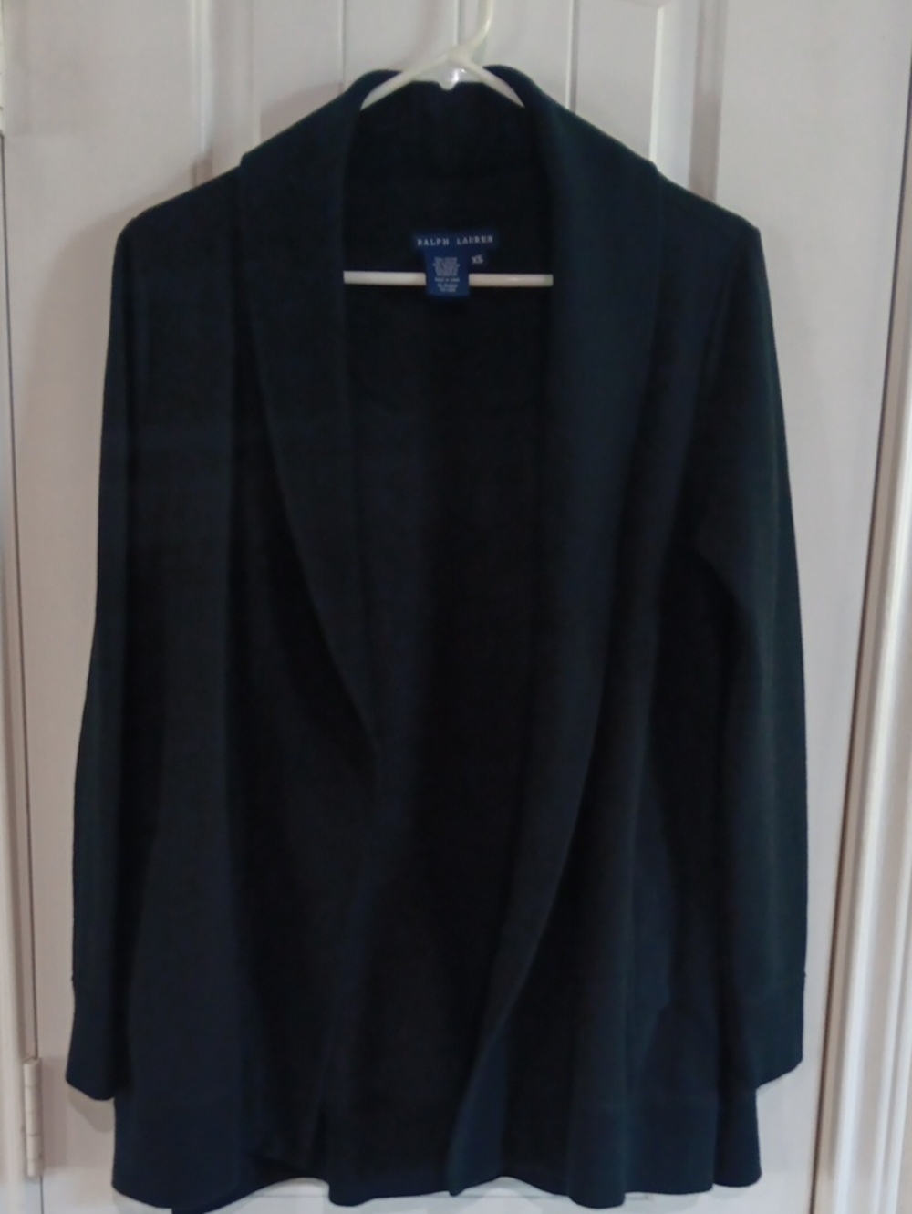 Lauren Ralph Lauren Shawl Collar Sweater Jacket XS Dark Nvy